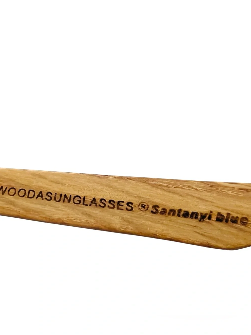 Woodasunglasses Turquoise Frame Sunglasses with Wood-Effect Temples